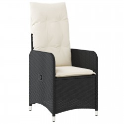 Sonata H 5 Членен комплект градинска маса с възглавници черен полиратан - Комплекти за външни условия