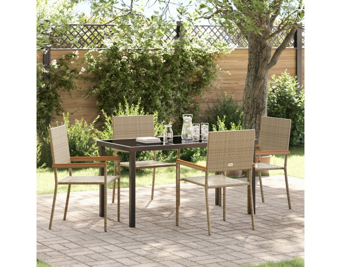 Sonata H 5 частен комплект за градинско хапване Бежова полиратанова