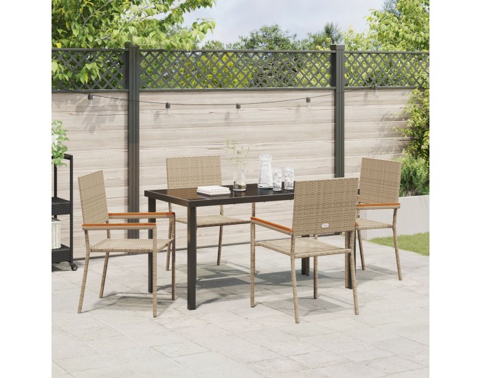 Sonata H 5 частен комплект за градинско хапване Бежова полиратанова