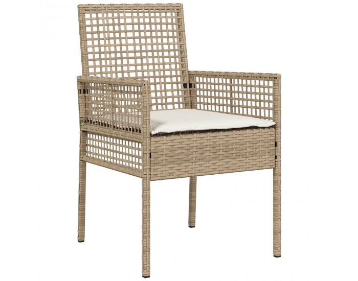 Sonata H 3-частов комплект градинска маса с възглавници бежов полиратан