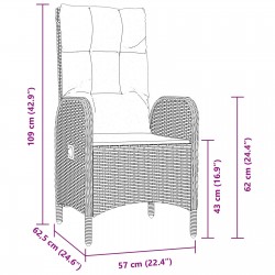 Sonata H 5 части комплект за трапезария Черен Полиратан - Комплекти за външни условия