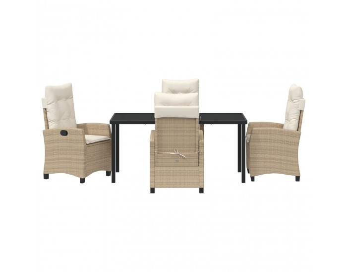 Sonata H 5 Частен комплект градинска мебел с възглавници, бежов полиратан