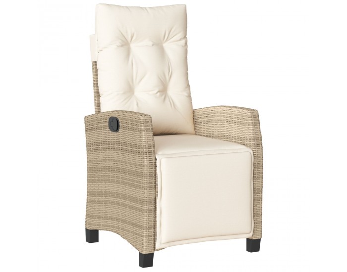 Sonata H 5 Часовен градински обеднен комплект Бежово полиратан