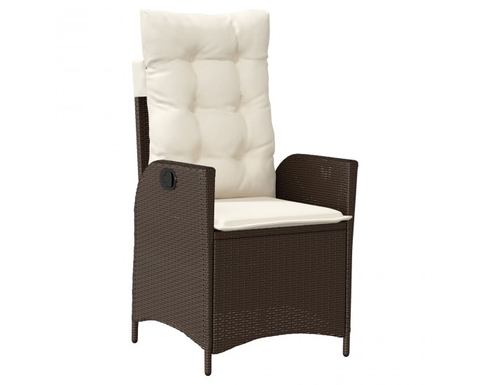 Sonata H 5 частен комплект градинска маса с възглавници кафяв поли ратан