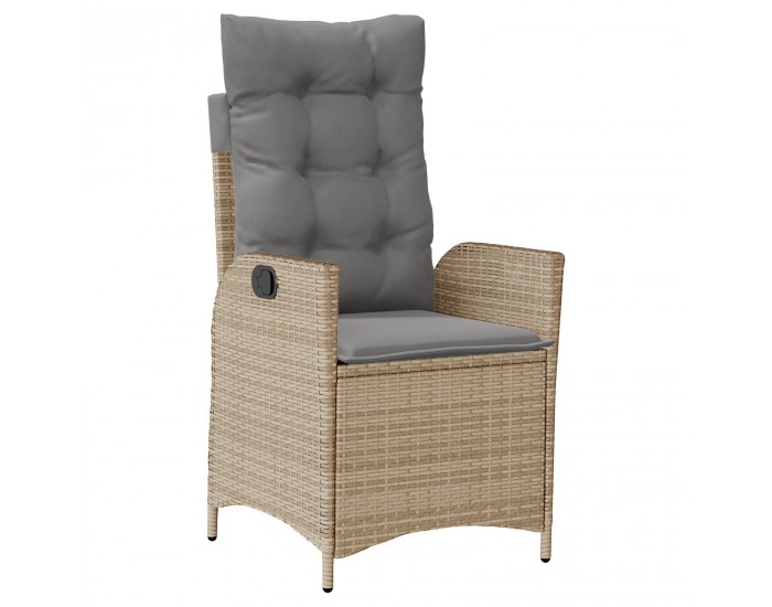 Sonata H 5 Часов Комплект Градински Столове с Възглавници Бежово Полирано