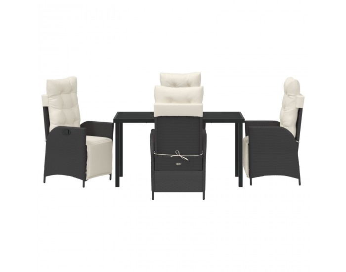 Sonata H 5 Часов градински комплект черен поли ратан