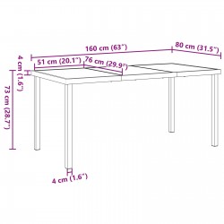 Sonata H 5 Части Комплект за хранене Градински стол Черен полиратан - Комплекти за външни условия