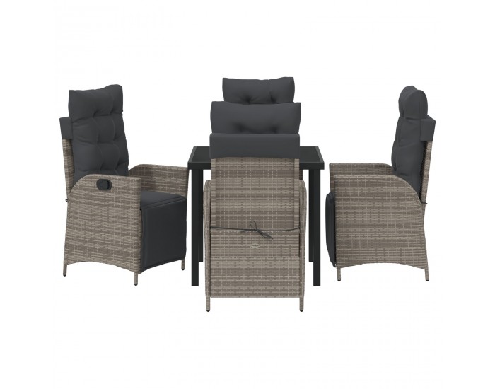 Sonata H 5 частен комплект градински столове сив полиратан