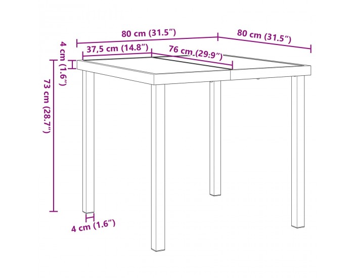 Sonata H 5 частен комплект градинска трапеза с възглавници бежов полиратан