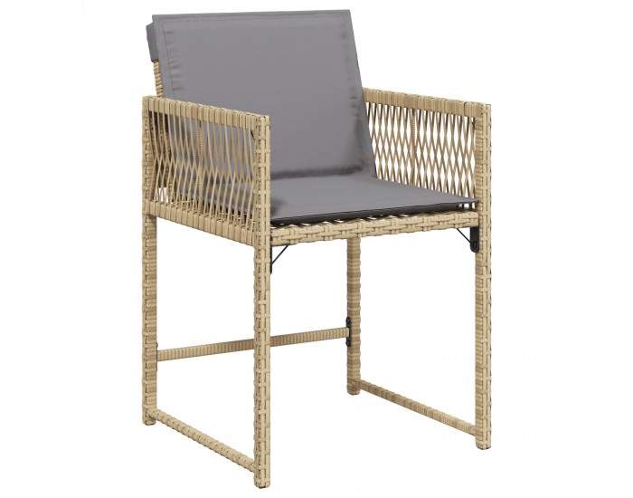 Sonata H 5 частен комплект градинска трапеза с възглавници бежов полиратан