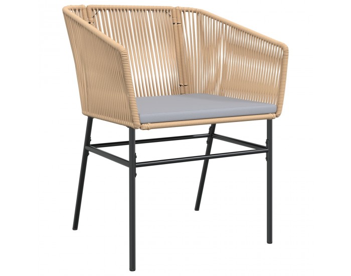 Sonata H 5 Часовна Градинска Трапезна Маса с Възглавници Кафяв Полиратан