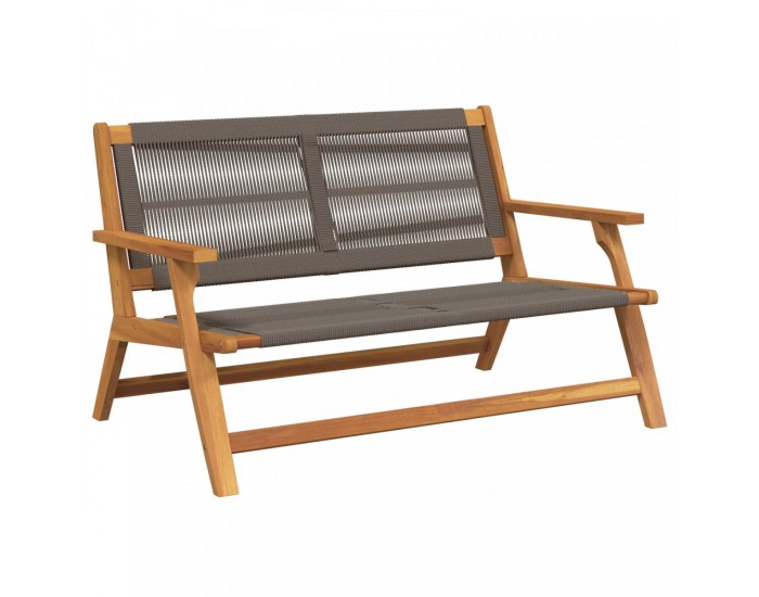 Sonata H градинска пейка сиво 76x122x73 см от акациево дърво