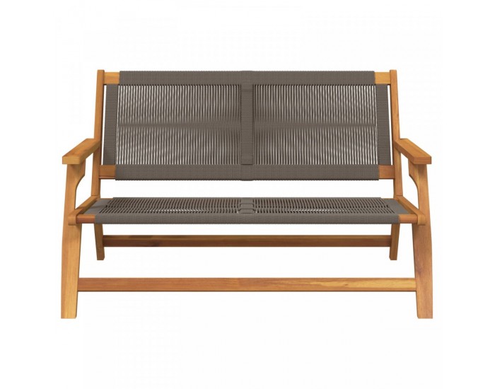 Sonata H градинска пейка сиво 76x122x73 см от акациево дърво