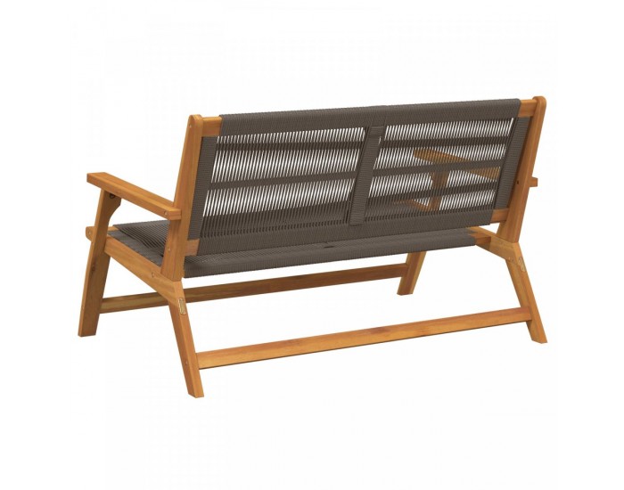 Sonata H градинска пейка сиво 76x122x73 см от акациево дърво