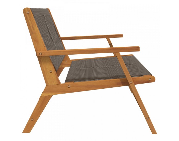 Sonata H градинска пейка сиво 76x122x73 см от акациево дърво