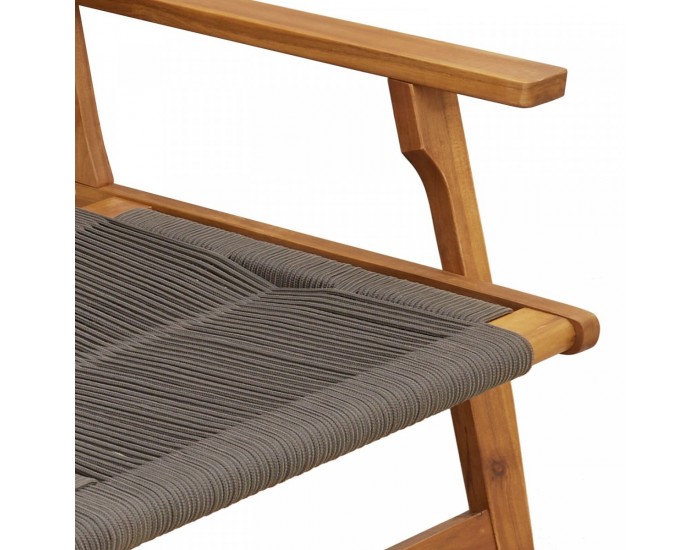 Sonata H градинска пейка сиво 76x122x73 см от акациево дърво