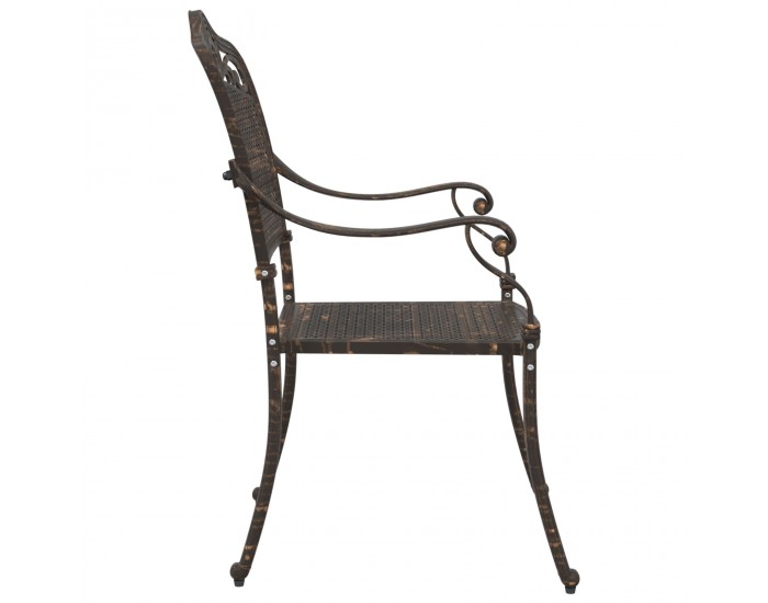 Sonata H Градински столове 2 броя Бронзово Чугунно Алуминий