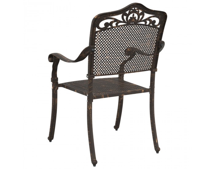 Sonata H Градински столове 2 броя Бронзово Чугунно Алуминий