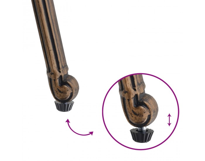 Sonata H Градински столове 2 броя Бронзово Чугунно Алуминий