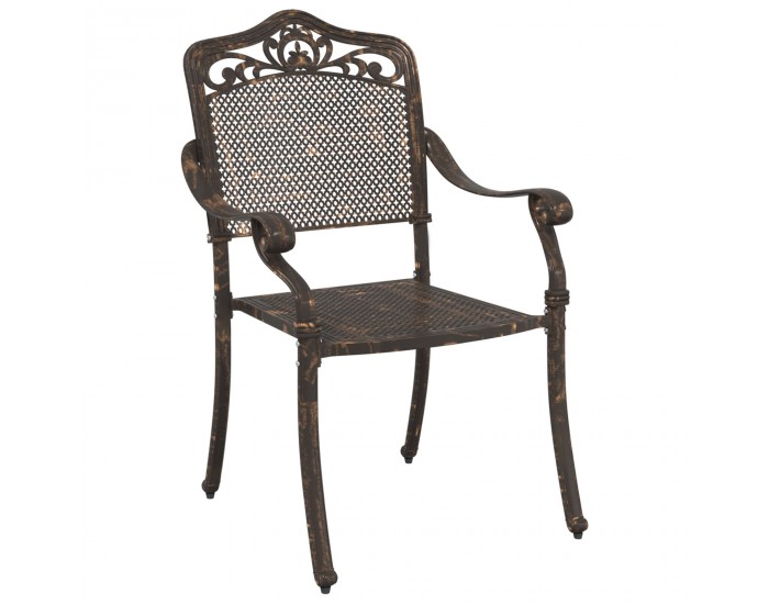 Sonata H Градински столове 2 броя Бронзово Чугунно Алуминий