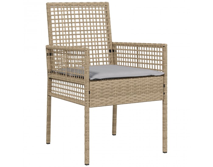 Sonata H Градински столове 2 броя с възглавници Бежово Полипропилен Sonata H Градински столове 2 броя с възглавници Бежово Полипропилен