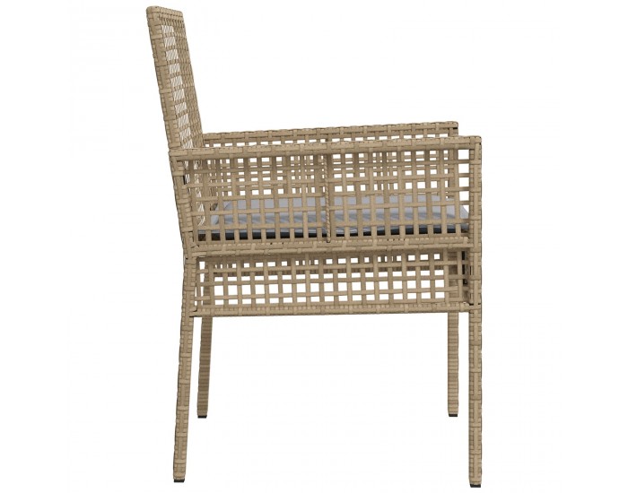 Sonata H Градински столове 2 броя с възглавници Бежово Полипропилен Sonata H Градински столове 2 броя с възглавници Бежово Полипропилен