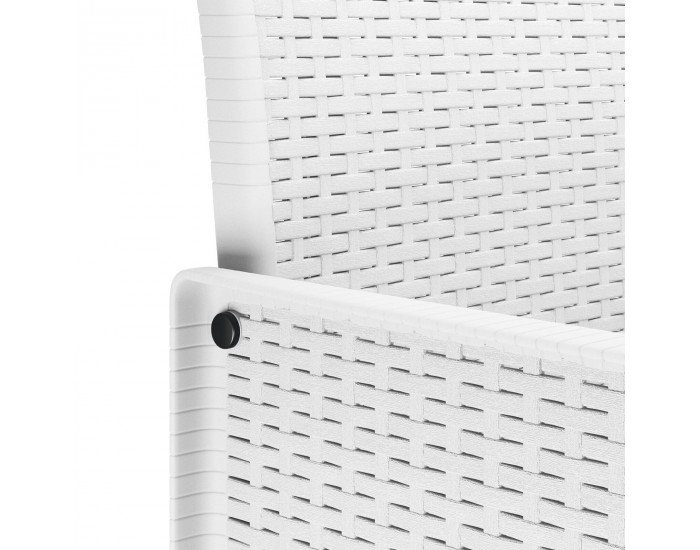 Sonata H Градински столове 2 бр. Бял полиратан