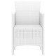 Sonata H Градински столове 2 бр. Бял полиратан