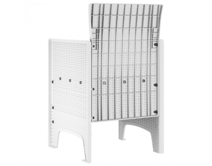 Sonata H Градински столове 2 бр. Бял полиратан