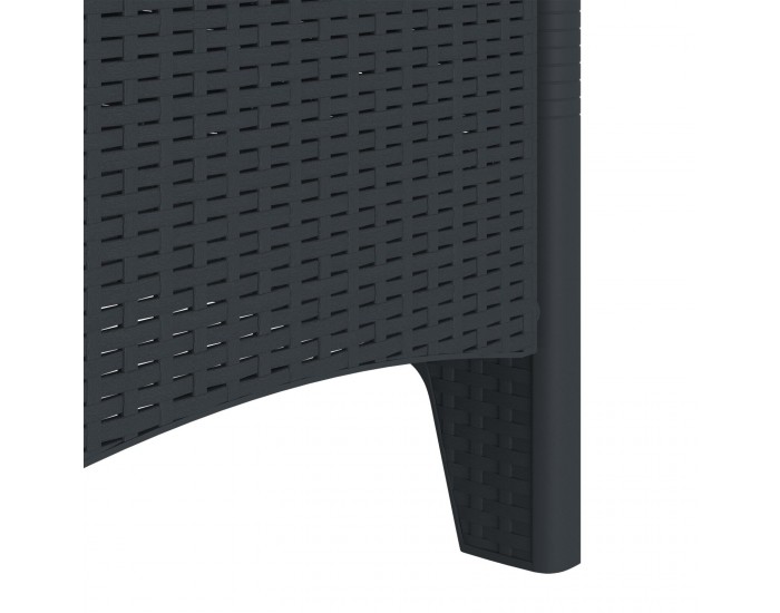 Sonata H 4 бр. градински столове с възглавници, антрацитен полиратан