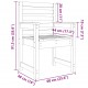 Sonata H Градински столове 2 бр бели 60x48x91 см борово дърво масив