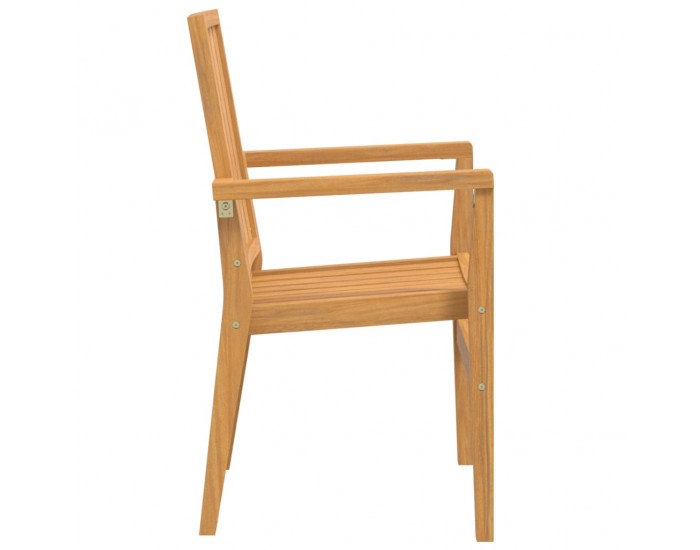 Sonata H Стифиращи градински столове 2 бр 56,5x57,5x91 см тик масив