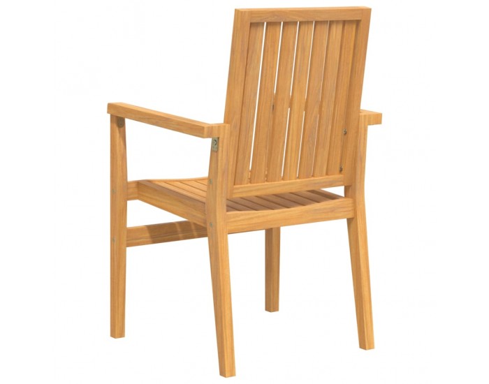 Sonata H Стифиращи градински столове 2 бр 56,5x57,5x91 см тик масив