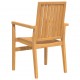 Sonata H Стифиращи градински столове 2 бр 56,5x57,5x91 см тик масив