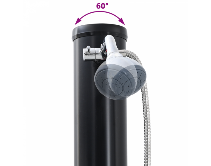 Sonata H Външен слънчев душ с ръчен душ 217 см 20 Л