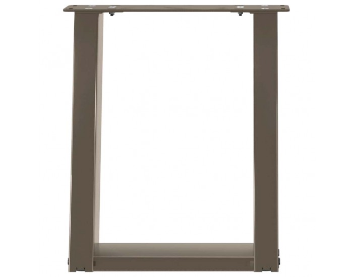 Sonata H Крака за масичка за кафе, U-образни, 2 бр., естествена стомана, 28 x (42-43) см, стомана