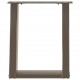 Sonata H Крака за масичка за кафе, U-образни, 2 бр., естествена стомана, 28 x (42-43) см, стомана