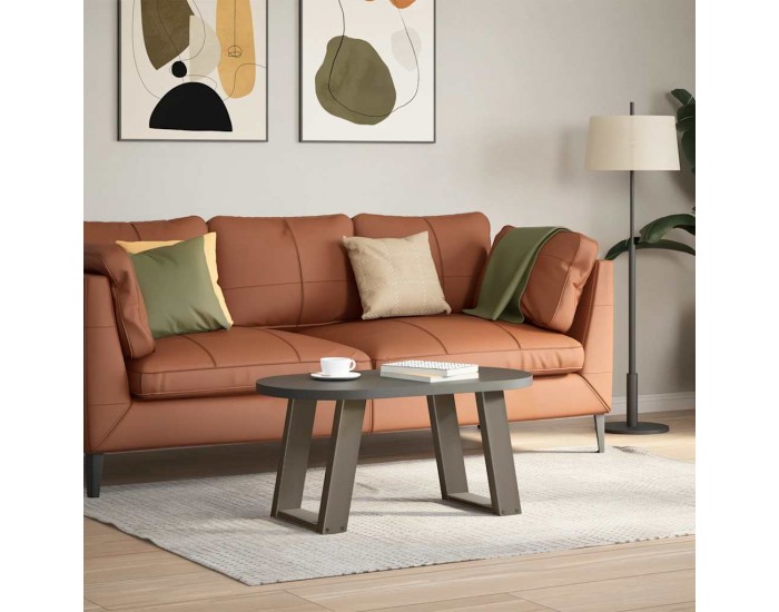 Sonata H Крака за масичка за кафе, U-образни, 2 бр., естествена стомана, 28 x (42-43) см, стомана