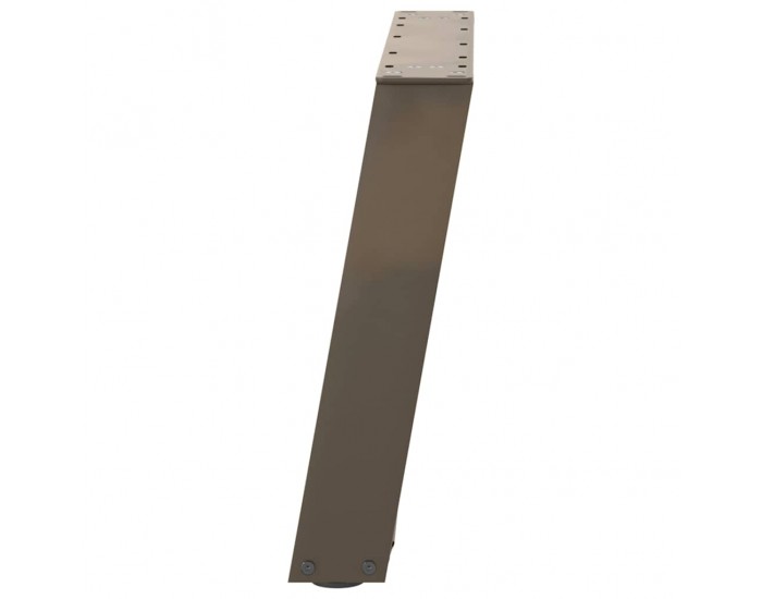 Sonata H Крака за масичка за кафе, U-образни, 2 бр., естествена стомана, 60 x (42-43) см, стомана