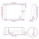 Sonata H Крака за масичка за кафе, U-образни, 2 бр., естествена стомана, 60 x (42-43) см, стомана
