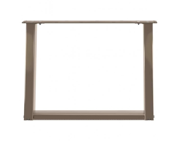 Sonata H Крака за масичка за кафе, U-образни, 2 бр., естествена стомана, 60 x (42-43) см, стомана