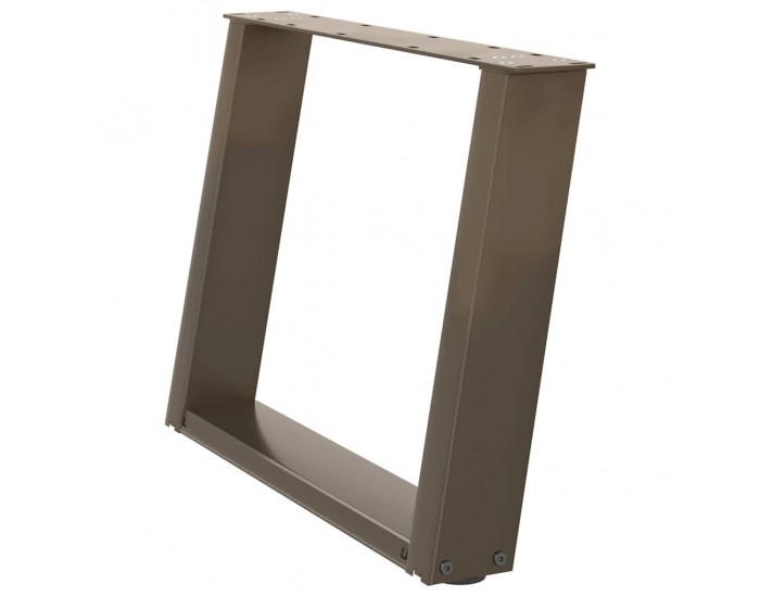 Sonata H Крака за масичка за кафе, U-образни, 2 бр., естествена стомана, 60 x (42-43) см, стомана