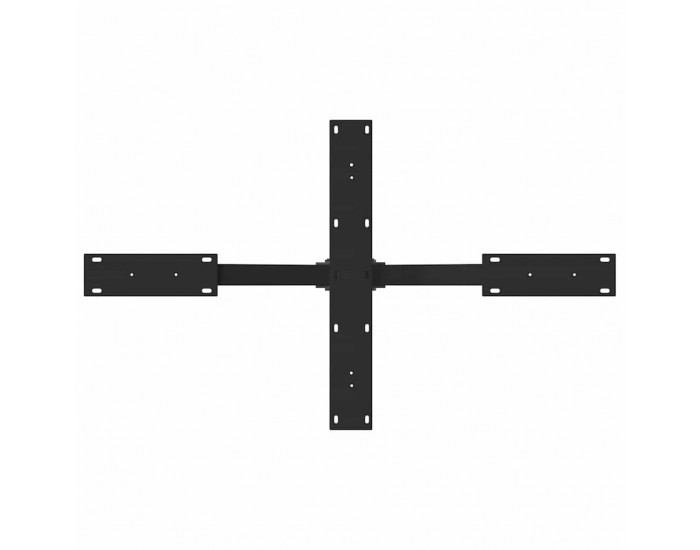 Sonata H Крак за масичка за кафе, форма на паяк, черен, 98x58x(42-43) см, стомана