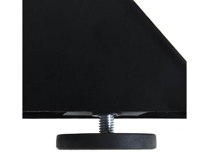 Sonata H Крак за масичка за кафе, форма на паяк, черен, 98x58x(42-43) см, стомана