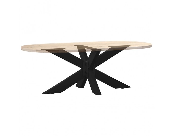 Sonata H Крак за масичка за кафе, форма на паяк, черен, 98x58x(42-43) см, стомана