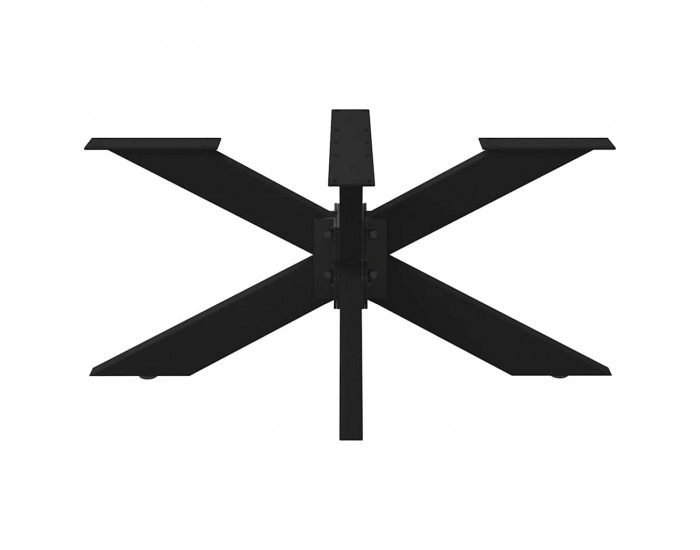 Sonata H Крак за масичка за кафе, форма на паяк, черен, 98x58x(42-43) см, стомана