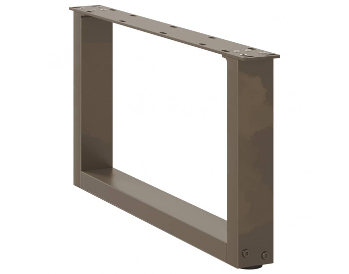 Sonata H Крака за масичка за кафе, U-образни, 2 бр., естествена стомана, 60 x (30-31) см, стомана