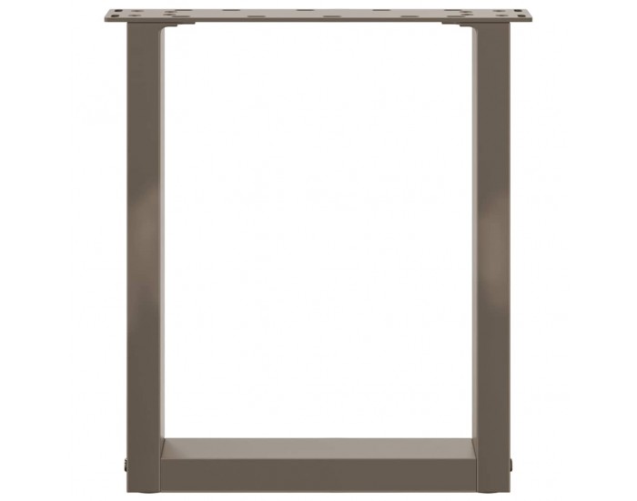 Sonata H Крака за масичка за кафе, U-образни, 2 бр., естествена стомана, 38 x (42-43) см, стомана
