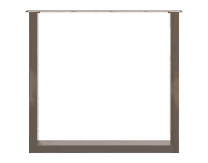 Sonata H Крака за трапезна маса, U-образни, 3 бр., естествена стомана, 80 x (72-73) см, стомана