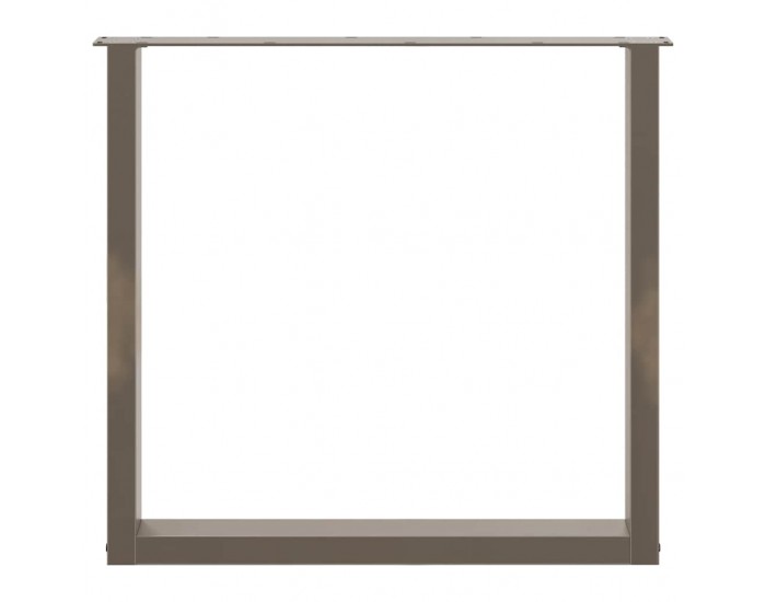 Sonata H Крака за трапезна маса, U-образни, 3 бр., естествена стомана, 90 x (72-73) см, стомана